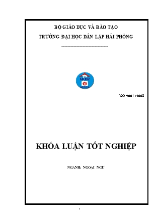 Khóa luận Determiners as discourse referents - Hoàng Thị Thu Hằng