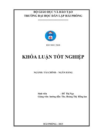 Khóa luận Giải pháp nâng cao chất lượng tín dụng đối với doanh nghiệp vừa và nhỏ của ngân hàng tmcp đầu tư và phát triển Việt Nam chi nhánh Quảng Ninh- PGĐ Cẩm Phả