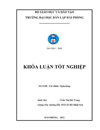 Khóa luận Giải pháp nâng cao chất lượng tín dụng tại ngân hàng thương mại cổ phần Kiên Long- Chi nhánh Hải Phòng