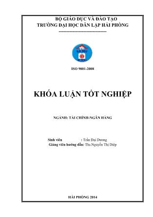 Khóa luận Giải pháp nâng cao chất lượng tín dụng tại ngân hàng liên doanh vid public chi nhánh Hải Phòng