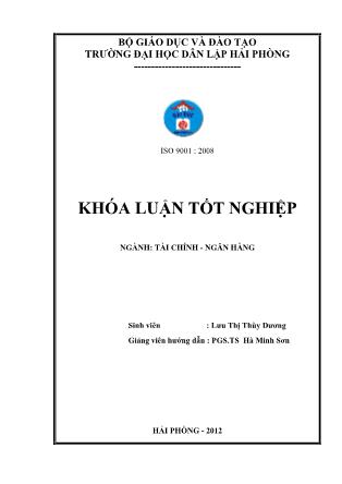 Khóa luận Giải pháp nâng cao chất lượng tín dụng trung và dài hạn tại ngân hàng thương mại cổ phần công thương Việt Nam-Chi nhánh Đồ Sơn