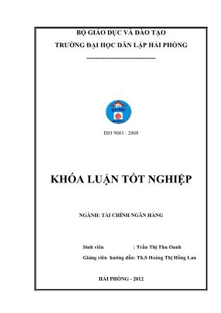 Khóa luận Giải pháp nâng cao hiệu quả hoạt động huy động vốn tại Ngân hàng Thương mại cổ phần Đông Nam Á-chi nhánh Quảng Ninh