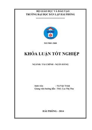 Khóa luận Giải pháp nâng cao hiệu quả huy động vốn tại ngân hàng thương mại cổ phần công thương Việt Nam-Chi nhánh Hải Phòng