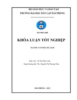 Khóa luận Giải pháp phát triển loại hình du lịch homestay theo hướng bền vững tại khu bảo tồn thiên nhiên đất ngập nước Vân Long - Ninh bình