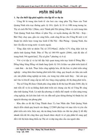 Khóa luận Giải pháp quản lý quy hoạch XD chi tiết khu đô thị Công Thành-Uông Bí-Quảng Ninh - Nguyễn Đức Thọ