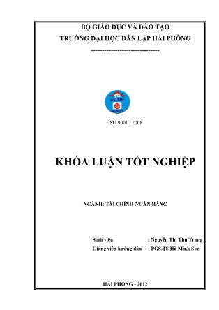 Khóa luận Giải pháp tăng cường huy động vốn tại Ngân hàng Thương mại Cổ phần Quân Đội–Chi nhánh Bắc Hải