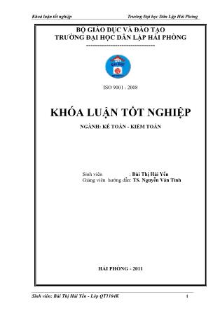 Khóa luận Hoàn thiện công tác bán hàng và xác định kết quả kinh doanh tại công ty trách nhiệm hữu hạn Thiên Lâm - Bùi Thị Hải Yến