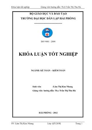 Khóa luận Hoàn thiện công tác kế toán chi phí, doanh thu và xác định kết quả kinh doanh tại công ty TNHH Hưng Thịnh