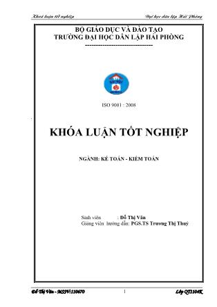 Khóa luận Hoàn thiện công tác kế toán chi phí và tính giá thành tại công ty tnhh xây lắp Việt Hưng