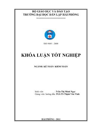 Khóa luận Hoàn thiện công tác kế toán doanh thu, chi phí và xác định kết quả kinh doanh tại công ty cổ phần vận tải và dịch vụ điện lực - Trần Thị Minh Ngọc