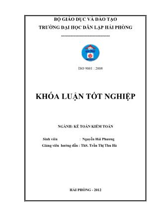 Khóa luận Hoàn thiện công tác kế toán doanh thu, chi phí và xác định kết quả kinh doanh tại công ty TNHH thương mại dịch vụ tổng hợp Thanh Tùng