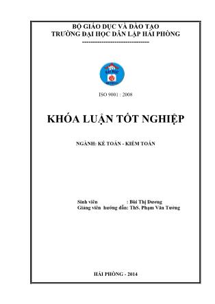 Khóa luận Hoàn thiện công tác kế toán doanh thu, chi phí và xác định kết quả kinh doanh tại công ty cổ phần đầu tư xây dựng Song Tuấn - Bùi Thị Dương