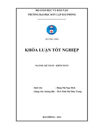 Khóa luận Hoàn thiện công tác kế toán doanh thu, chi phí và xác định kết quả kinh doanh tại công ty cổ phần giống cây trồng Quảng Ninh - Đặng Thị Ngọc Bích