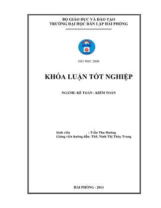 Khóa luận Hoàn thiện công tác kế toán doanh thu, chi phí và xác định kết quả kinh doanh tại công ty Cổ phần than Hà Lầm-Vinacomin