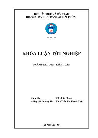 Khóa luận Hoàn thiện công tác kế toán doanh thu, chi phí và xác định kết quả kinh doanh tại công ty cổ phần xây dựng bạch Đằng 234 - Vũ Khiết Chinh