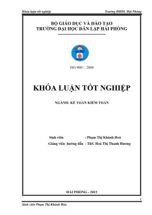 Khóa luận Hoàn thiện công tác kế toán doanh thu, chi phí và xác định kết quả kinh doanh tại công ty trách nhiệm hữu hạn thiết bị văn phòng Nam Việt