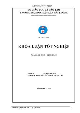 Khóa luận Hoàn thiện công tác kế toán doanh thu, chi phí và xác định kết quả kinh doanh tại công ty TNHH TM Chi Lăng