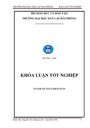 Khóa luận Hoàn thiện công tác kế toán doanh thu, chi phí và xác định kết quả kinh doanh tại Công ty TNHH Thương mại Dịch vụ Nam Cường