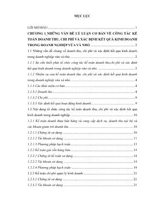 Khóa luận Hoàn thiện công tác kế toán doanh thu, chi phí và xác định kết quả kinh doanh tại công ty TNHH Thành An 468 - Trần Thị Huyền