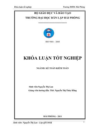 Khóa luận Hoàn thiện công tác kế toán doanh thu, chi phí và xác định kết quả kinh doanh tại công ty chi nhánh công ty vận tải dầu khí Việt Nam tại Hải Phòng - Nguyễn Thị Lan