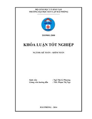 Khóa luận Hoàn thiện công tác kế toán doanh thu, chi phí và xác định kết quả kinh doanh tại công ty cổ phần tư vấn đầu tư Việt Úc - Ngô Thị Lê Phương