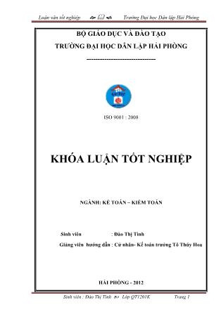 Khóa luận Hoàn thiện công tác kế toán doanh thu, chi phí và xác định kết quả kinh doanh tại công ty cổ phần Đình Đô