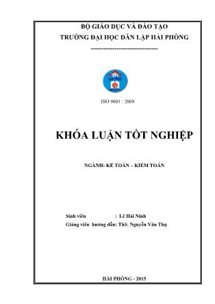 Khóa luận Hoàn thiện công tác kế toán hàng hóa tại công ty cổ phần Bình Minh