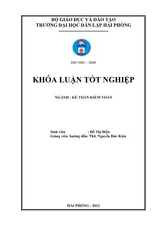 Khóa luận Hoàn thiện công tác kế toán hàng tồn kho tại công ty cổ phần đầu tư phát triển công nghệ Đoàn Phát - Đỗ Thị Hiền