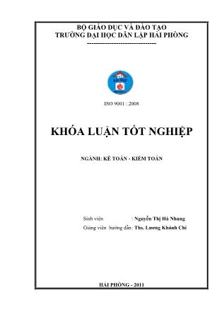 Khóa luận Hoàn thiện công tác kế toán nguyên vật liệu tại Công ty Cổ phần Công nghiệp Tàu Thủy Tam Bạc