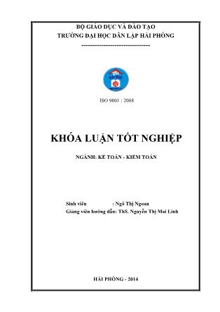 Khóa luận Hoàn thiện công tác kế toán nguyên vật liệu tại Công ty cổ phần Công nghiệp nhựa phú Lâm - Ngô Thị Ngoan