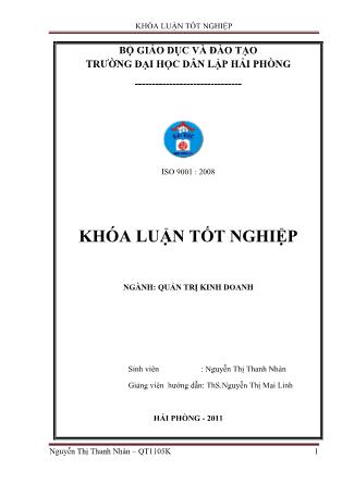 Khóa luận Hoàn thiện công tác kế toán nguyên vật liệu tại công ty TNHH nội thất thủy Sejin-Vinashin - Nguyễn Thị Thanh Nhàn