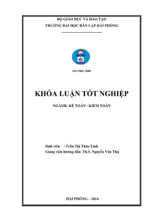 Khóa luận Hoàn thiện công tác kế toán tập hợp chi phí và tính giá thành sản phẩm tại công ty cổ phần xây dựng và dịch vụ thƣơng mại Ngô Quyền