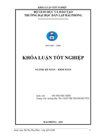 Khóa luận Hoàn thiện công tác kế toán tập hợp chi phí và tính giá thành sản phẩm tại xí nghiệp bao bì Hùng Vương