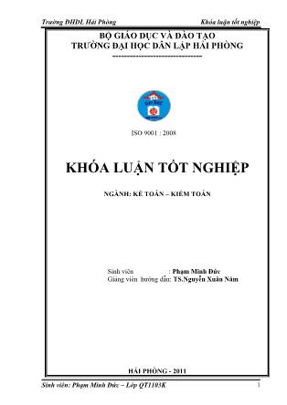 Khóa luận Hoàn thiện công tác kế toán tập hợp chi phí và tính giá thành sản phẩm tại công ty cổ phần xây dựng số 3 Hải Phõng