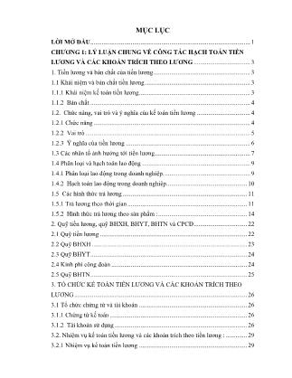 Khóa luận Hoàn thiện công tác kế toán tiền lương và các khoản trích theo lương tại Công ty TNHH in Thanh Hương