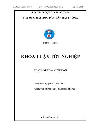 Khóa luận Hoàn thiện công tác lập, đọc và phân tích Bảng cân đối kế toán tại công ty TNHH xây dựng Dũng Huy - Nguyễn Thị Hoài Thu