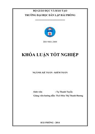 Khóa luận Hoàn thiện công tác lập, phân tích bảng cân đối kế toán và Báo cáo kết quả hoạt động kinh doanh tại công ty cổ phần thương mại Anh Hồng