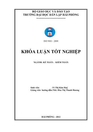 Khóa luận Hoàn thiện công tác lập và phân tích Bảng cân đối kế toán tại Chi nhánh Công ty Cổ phần Thương mại Thái Hưng - Vi Thị Kim Huệ