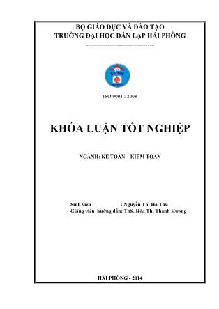 Khóa luận Hoàn thiện công tác lập và phân tích bảng cân đối kế toán tại công ty cổ phần xây lắp Sao Việt