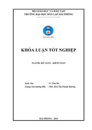 Khóa luận Hoàn thiện công tác lập và phân tích bảng cân đối kế toán tại công ty TNHH thương mại vận tải và dịch vụ Hải Thiên