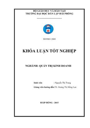 Khóa luận Hoàn thiện công tác Tuyển dụng nhân sự tại Công ty TNHH Thương mại và Dịch vụ Nhật Đức - Nguyễn Thị Trang