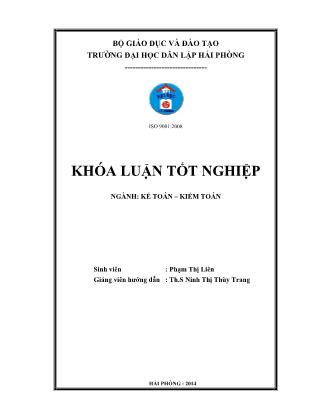 Khóa luận Hoàn thiện kế toán danh thu chi phí và xác định kết quả kinh doanh tại công ty cổ phần thương mại Sông Dầu - Phạm Thị Liên