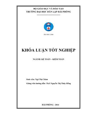 Khóa luận Hoàn thiện kế toán vốn bằng tiền tại công ty TNHH Việt Trường - Ngô Thị Chăm