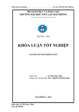 Khóa luận Hoàn thiện tổ chức công tác kế toán doanh thu, chi phí và xác định kết quả kinh doanh tại công ty trách nhiệm hữu hạn ô tô Chiến Thắng - Lê Thị Ngọc Thùy