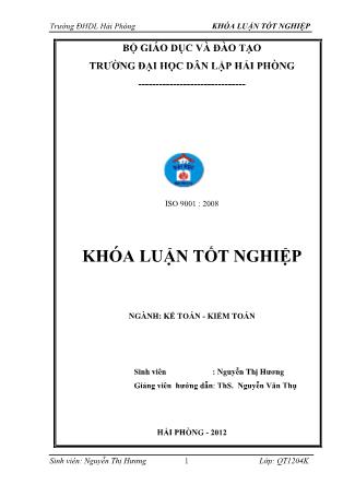 Khóa luận Hoàn thiện tổ chức công tác kế toán doanh thu chi phí và xác định kết quả kinh doanh tại công ty TNHH thương mại kim khí Ngọc Anh