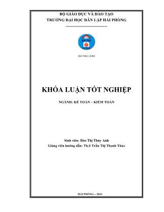 Khóa luận Hoàn thiện tổ chức công tác kế toán doanh thu, chi phí và xác định kết quả kinh doanh tại công ty cổ phần tư vấn và thiết kế xây dựng Đông Nam Á