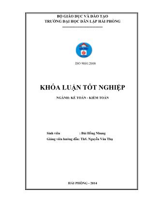 Khóa luận hoàn thiện tổ chức công tác kế toán doanh thu, chi phí và xác định kết quả kinh doanh tại công ty trách nhiệm hữu hạn xây dựng & thương mại Huy Dũng - Bùi Hồng Nhung