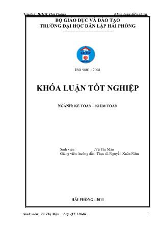 Khóa luận Hoàn thiện tổ chức công tác kế toán nguyên vật liệu tại công ty cổ phần Tân Thế Huynh - Vũ Thị Mận