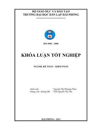 Khóa luận Hoàn thiện tổ chức kế toán bán hàng và xác định kết quả bán hàng tại công ty cổ phần thương mại và dịch vụ kỹ nghệ Hàng Hải