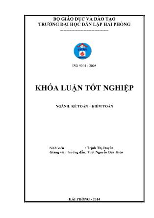 Khóa luận Hoàn thiện tổ chức kế toán chi phí sản xuất và tính giá thành sản phẩm tại công ty cổ phần may Trường Sơn